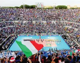  ??  ?? Un evento di pallavolo nello Stadio Centrale al Foro Italico