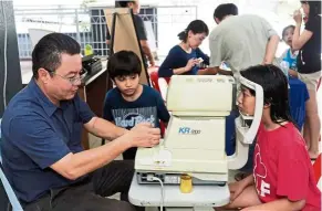  ?? — Photos: L’Occitane ?? Among those who were helped were the old folks between the age of 50 and 90 who had cataract, and children aged seven and above on far-sighted and other visual impairment issues.