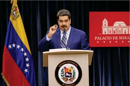  ?? FOTO ?? es presidente desde 2013, como sucesor del mandatario de izquierda Durante su gobierno Venezuela ha enfrentado una crisis institucio­nal y política.
