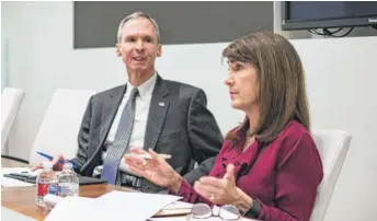  ?? JAMES FOSTER/FOR THE SUN-TIMES, FILE ?? U.S. Rep. Dan Lipinski and 2018 primary challenger Marie Newman, who is again seeking Lipinski’s seat in Illinois’ 3rd Congressio­nal District.