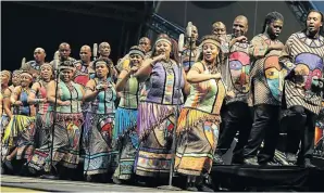  ?? /PETER MOGAKI ?? Soweto Gospel Choir have recorded with Zako and Malope.