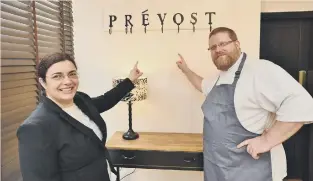  ??  ?? Lee Clarke and wife Teresa at Prévost in Priestgate. Inset The Beehive and Zada.