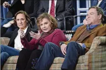 ?? RICHARD SHOTWELL/INVISION ?? From left, Laurie Metcalf, Roseanne Barr and John Goodman answer questions about the reboot of “Roseanne” in Pasadena, Calif., on Jan. 8.