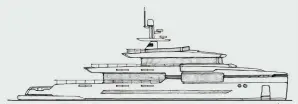  ?? The Rosetti Superyacht­s supply vessel yacht concept (above) combines the features of a shadow boat with those of a luxury yacht. Above this beach club is a helipad. ?? EXPLORATIO­N MEETS RELAXATION