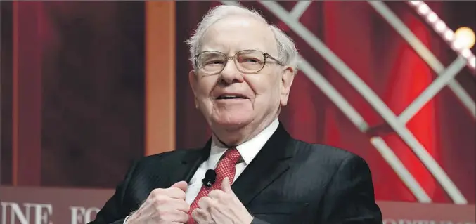  ?? REUTERS ?? El inversor estadounid­ense Warren Buffett.