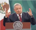  ?? MARCO UGARTE/AP ?? Mexican President Andres Manuel Lopez Obrador says the American workforce depends on Mexican workers.