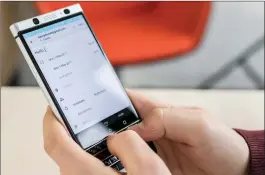  ??  ?? We’re fans of the BlackBerry KeyOne’s physical keyboard.