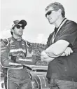  ?? JASEN VINLOVE, USA TODAY SPORTS ?? Chase Elliott, left, next year will drive the No. 9 car made famous by his father, Bill.