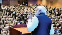  ?? PTI ?? PM Narendra Modi addresses the Internatio­nal Judicial Conference 2020 in New Delhi