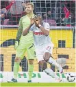  ?? FOTO: DPA ?? Sein erster Streich gestern: Kölns Anthony Modeste.