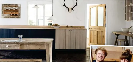  ??  ?? It takes two: A rustic kitchen designed by Sebastian and Brogan Cox, pictured