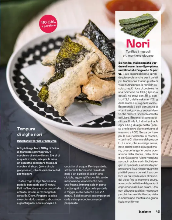 Tempura di alghe nori