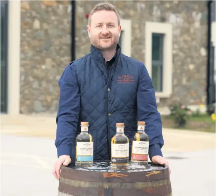  ??  ?? Hot whiskey: Hinch Distillery’s Aaron Flaherty