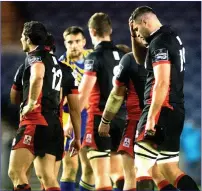  ??  ?? NIGHTMARE: Edinburgh players trudge off the field after becoming the first Scottish side to lose at home to Zebre