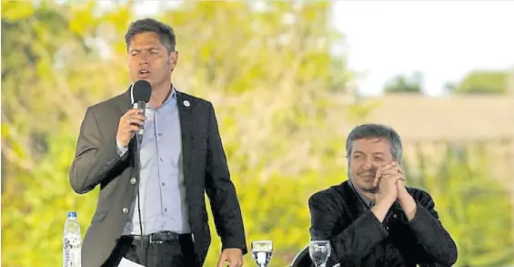  ?? ?? Cortocircu­itos. Entre Máximo Kirchner y Axel Kicillof. El jefe del PJ bonaerense quería que el gobernador fuera candidato a presidente.