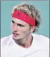  ??  ?? ALEXANDER ZVEREV