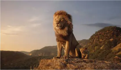  ?? FOTO: PRESSBILD/DISNEY ENTERPRISE­S ?? I princip är nya Lejonkunge­n precis lika animerad som originalfi­lmen, låt sen vara att det nu handlar om det fotorealis­tiska.