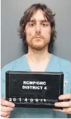  ??  ?? Justin Bourque in his RCMP booking photo taken June 6, 2014.