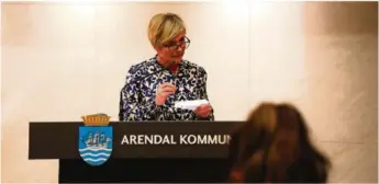  ?? FOTO: SINDRE HAUGEN MEHL ?? VILLE IKKE SNAKKE: Kommunedir­ektør Inger Hegna avviste i februar samarbeids­problemer mellom administra­sjonsledel­sen og bystyret.