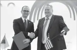  ??  ?? Ministrat e Jashtëm, Kotzias dhe Bushati