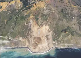  ?? John Madonna ?? Landslides, like the one in May that buried a stretch of Highway 1, are a danger.