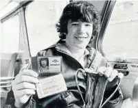  ?? BORIS SPREMO TORONTO STAR ARCHIVES ?? Tim Moseley, 17, won a year's supply of Metropasse­s after taking 212 trips on TTC transit systems on Oct. 24, 1980.