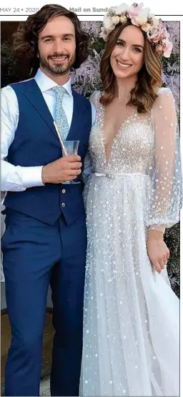  ??  ?? MODEL WIFE: Joe and Rosie’s wedding day last year. Right: Caroline
