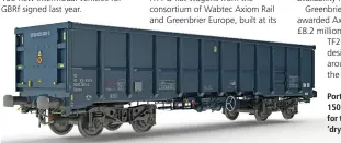  ?? GB RAILFREIGH­T. ?? Porterbook is investing in 150 new intermodal wagons for the UK, which will be on ‘dry lease’.
