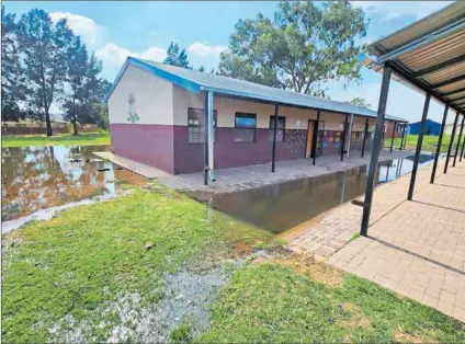  ?? Photos: Supplied ?? Health hazard: Raw and partially treated sewage flows in the schoolyard of Phuthulla Primary School in Boipatong, situated in Gauteng’s Emfuleni local municipali­ty.