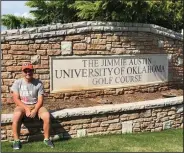  ?? Contribute­d photo ?? In Honor: Ryan Burns, who passed away Nov. 4, visited the University of Oklahoma over the summer to spend time with the school's golf team and coaches. KidsNGolf created a scholarhip in honor of Ryan to send a boy and a girl to similar camps in the coming years.