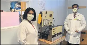  ?? SUBMITTED ?? Dr. Amrita John, left, and Dr. Shine Raju are infectious disease and critical care physicians in the Department of Medicine at University Hospitals Cleveland Medical Center. The health care system is working with NASA to develop methods to decontamin­ate PPE.