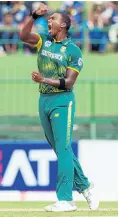 ??  ?? Lungi Ngidi was the leading wicket-taker for SA in the ODI series against Sri Lanka.