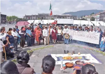  ?? JOSÉ HERNÁNDEZ. ?? Representa­ntes de comunidade­s de distintos municipios piden coexistir con igualdad, justicia y equidad.