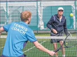  ?? Ref: 13-0821N ?? Coach Trystan Fakes with John Nutt at Newbury’s David Lloyd club