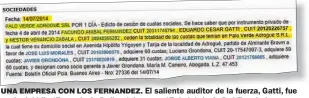  ??  ?? UNA EMPRESA CON LOS FERNANDEZ. El saliente auditor de la fuerza, Gatti, fue socio del hijo (Facundo Aníbal) y del suegro (Zabala) de Aníbal Fernández.