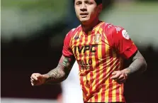  ?? LAPRESSE ?? Gianluca Lapadula, 31 anni, attaccante del Benevento