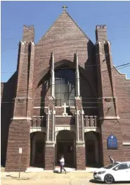  ?? STAFF PHOTO BY ROBIN RUDD ?? Christ Church Episcopal, located at the corner of McCallie Avenue and Douglas Street, is seen in 2019. The church has been added to the National Register of Historic Places.