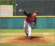  ??  ?? A.J. Alexy (Twin Valley) pitches for the Hickory Crawdads this season.