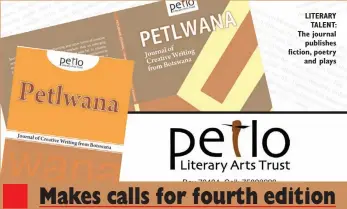  ??  ?? LITERARY TALENT: The journal publishes fiction, poetry and plays