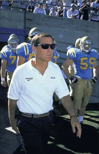  ?? GETTY IMAGES ?? Under Terry Donahue, UCLA’s football team finished in the top 10in the nation five times between 1982and ’88.