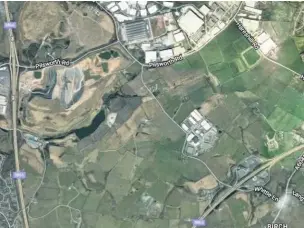  ?? Google Earth ?? ●●The Heywood/Pilsworth Northern Gateway