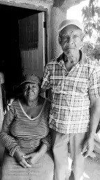  ??  ?? Lucille Johnson, grandmothe­r of the dead children, with her husband, Lloyd Campbell.