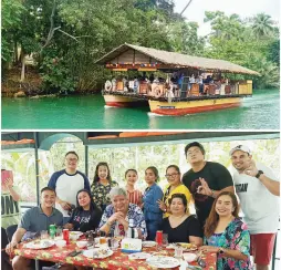  ??  ?? LOBOC River Cruise with Davao and Manila media and Best Western Panglao guests