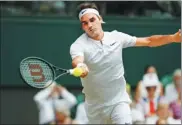  ?? REUTERS ?? Switzerlan­d’s Roger Federer in action during his secondroun­d victory over Serbia’s Dusan Lajovic.