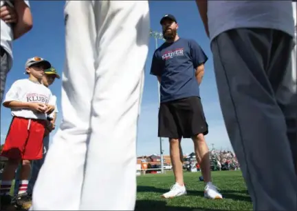  ?? MICHAEL JOHNSON — THE NEWS-HERALD Online: View a photo gallery from the Corey Kluber camp at Mentor High at MEDIA.NEWS-HERALD. COM ??