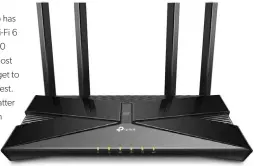  ?? ?? Tp-link’s Archer AX50 Wi-fi 6 router offers better performanc­e and range than some of its comptetito­rs.