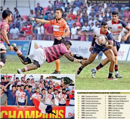  ?? ?? Kandy SC bounced back to become the Dialog Rugby League champs