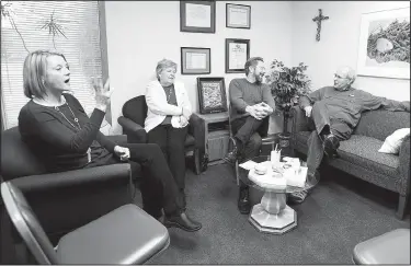  ?? NWA Democrat-Gazette/J.T. WAMPLER ?? “He’s very smart, he’s super-creative. Steve is a true Renaissanc­e man. He’s got all of these vast interests,” says Marla Sheely of her husband, pictured here with Rolling Hills Baptist deacons.