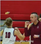  ?? Photo by Dane Fuelling ?? Coach Andy Heim laid out his defensive framework to the Decatur Daily Democrat this week as his team prepared for today’s IHSAA Regional.