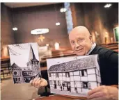  ?? RP-FOTO: RALPH MATZERATH ?? Erinnerung­en an das alte Richrath: Max Heribert Gierlichs hat wesentlich an der Foto-Ausstellun­g zum 50. Jahrestag der Kirchweihe mitgewirkt.